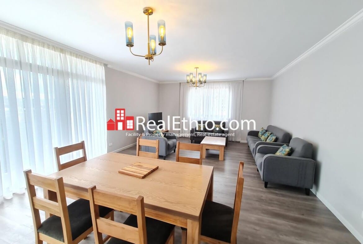 Bole, three bedrooms furnished apartment for rent, Addis Ababa.