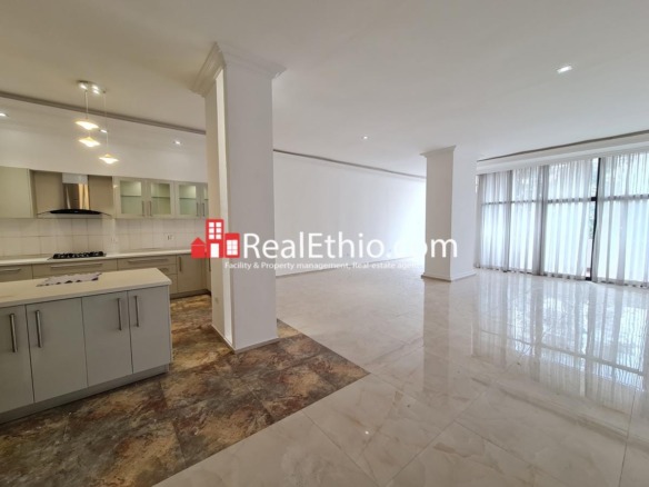 Bole Atlas, three bedrooms apartment for rent, Addis Ababa.