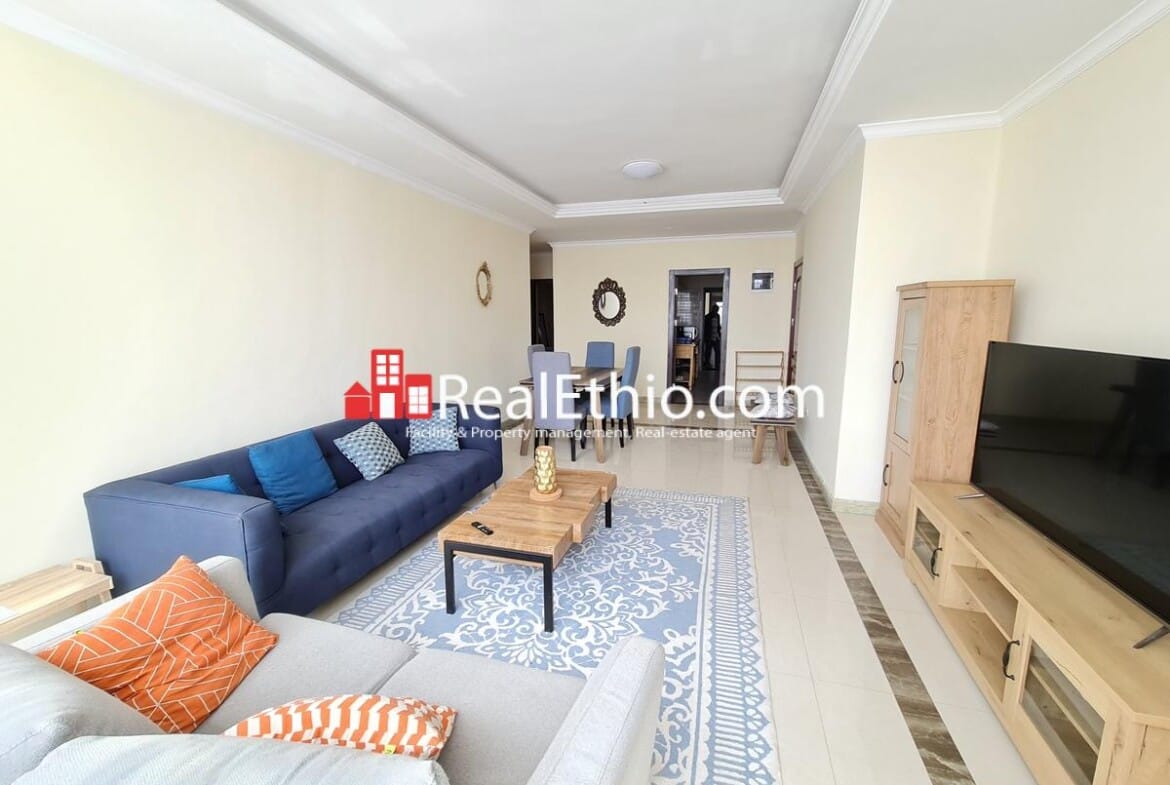 Bole Atlas, two bedrooms furnished apartment for rent, Addis Ababa, Ethiopia.