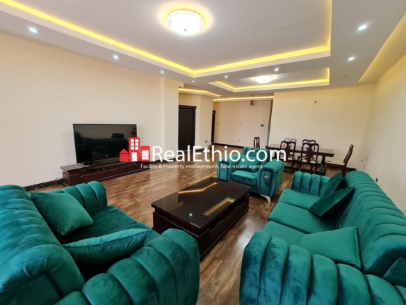 Meskel square Rechie, furnished 3 Bedrooms Apartment for rent, Addis Ababa.