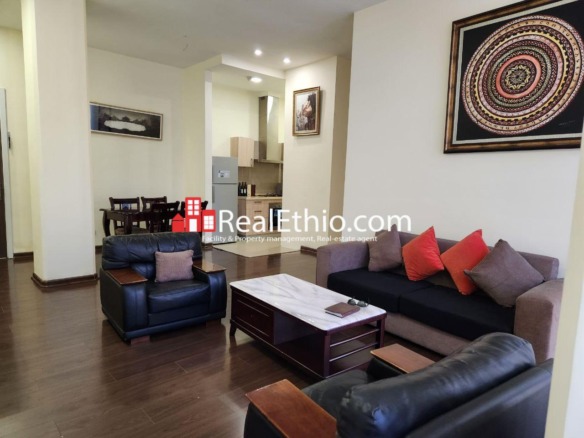Bole, 2 Bedrooms Furnished Apartment for Rent, Addis Ababa.
