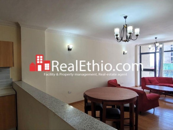 Meskel Square, Furnished Three Bedrooms Apartment for Rent, Addis Ababa.