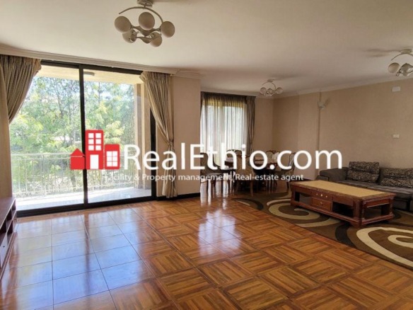 Gerji Mebrat Hail, 4 bedrooms furnished apartment for rent, Addis Ababa.
