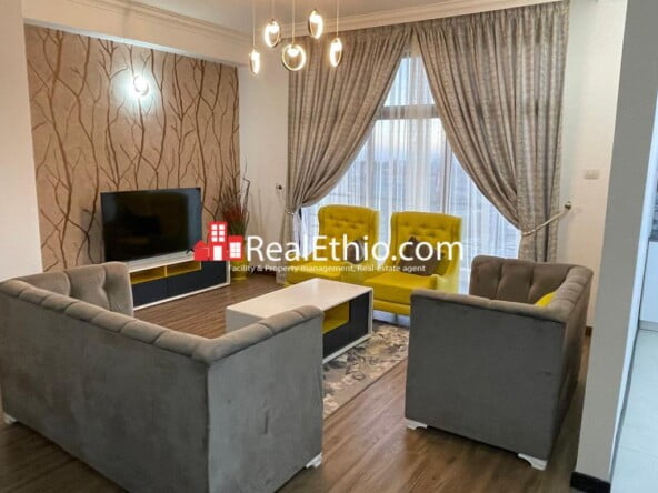 Gotera, 3 bedrooms furnished apartment for rent, Addis Ababa.