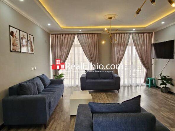 Gotera, Furnished Three Bedrooms Furnished Apartment for Rent, Addis Ababa.