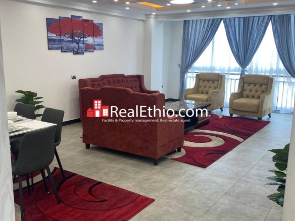 Lideta, Furnished 2 bedrooms apartment for rent, Addis Ababa.