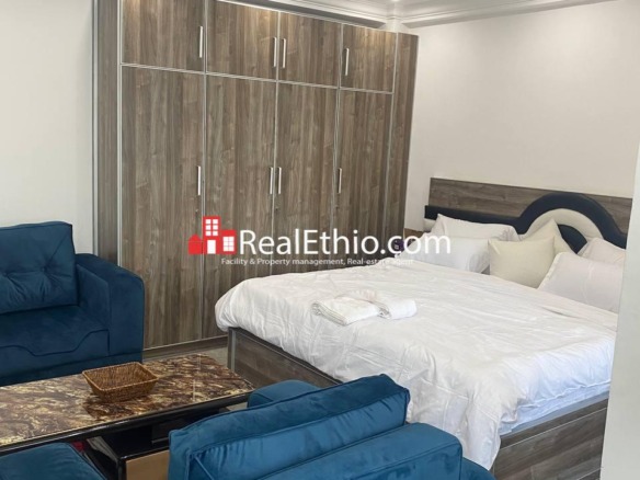 Lideta, Furnished Studio apartment for Rent, Addis Ababa.