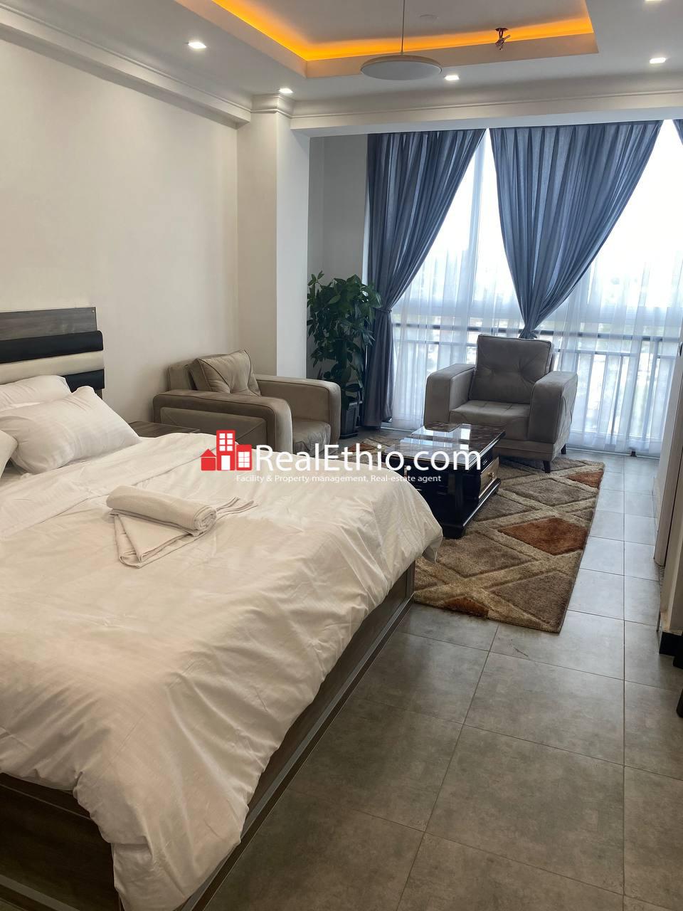 Studio furnished apartment for rent, Lideta, Addis Ababa, Ethiopia.
