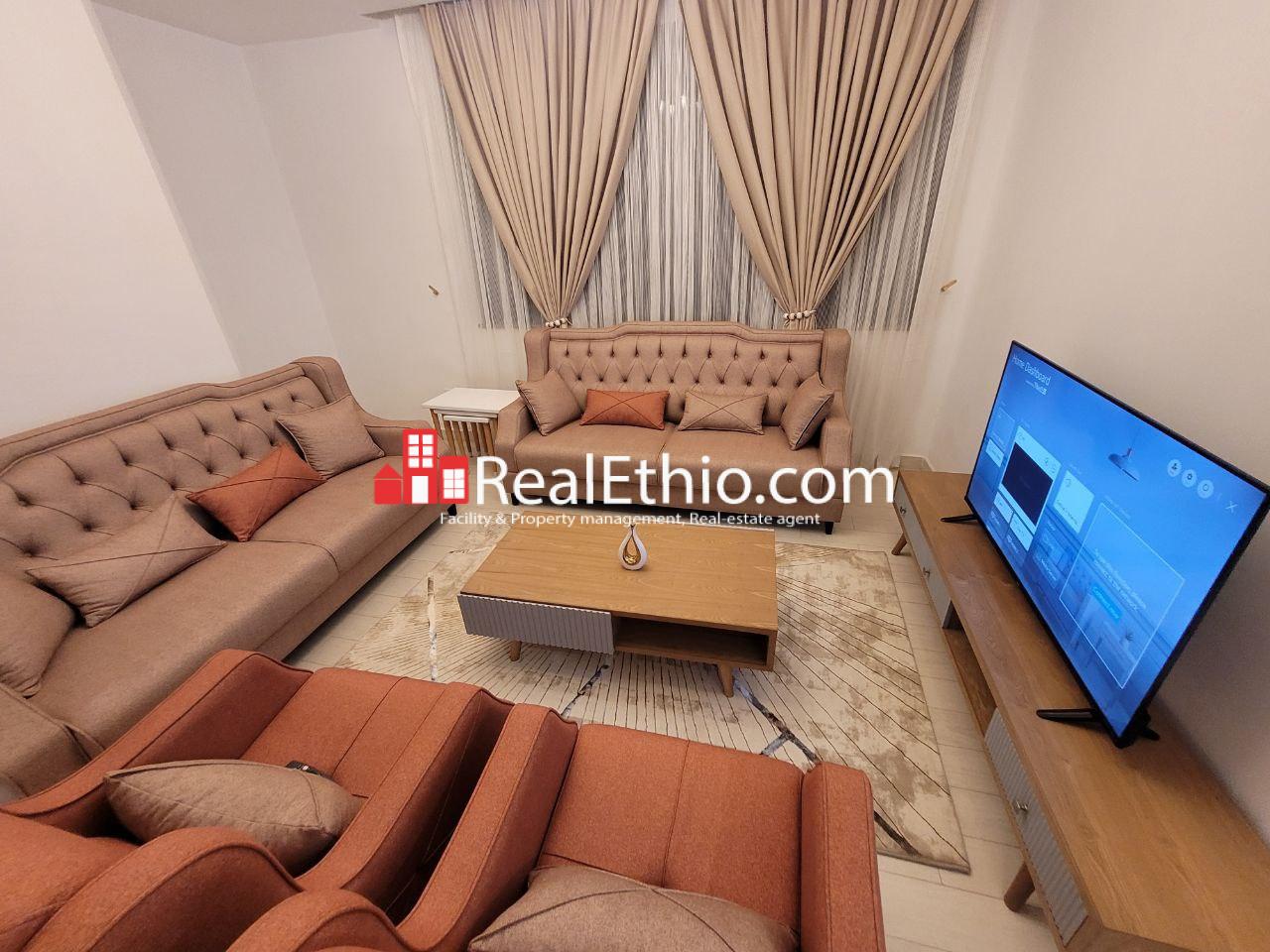 2 Bedrooms Furnished apartment for rent, Mexico, Addis Ababa, Ethiopia.