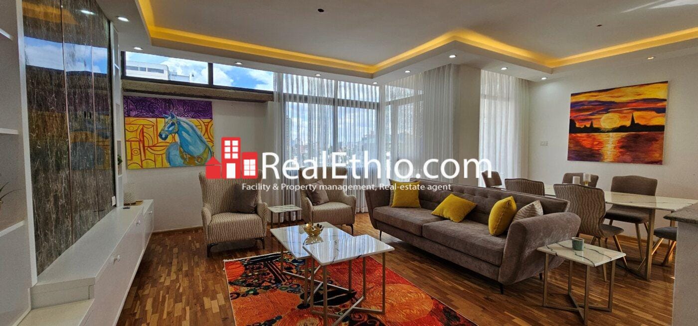 Bole Atlas, Furnished 3 Bedrooms apartment for rent, Addis Ababa.