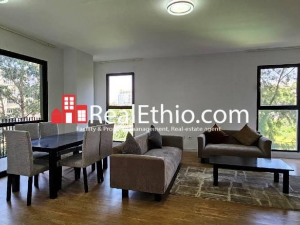 2 Bedrooms Furnished Apartment for Rent, Arat kilo, Addis Ababa, Ethiopia.