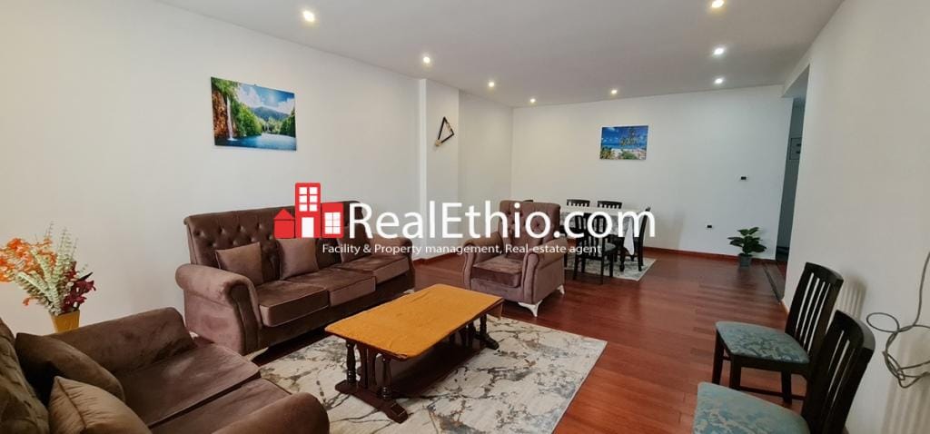 Bole, 3 Bedrooms furnished Apartment for rent, Addis Ababa.