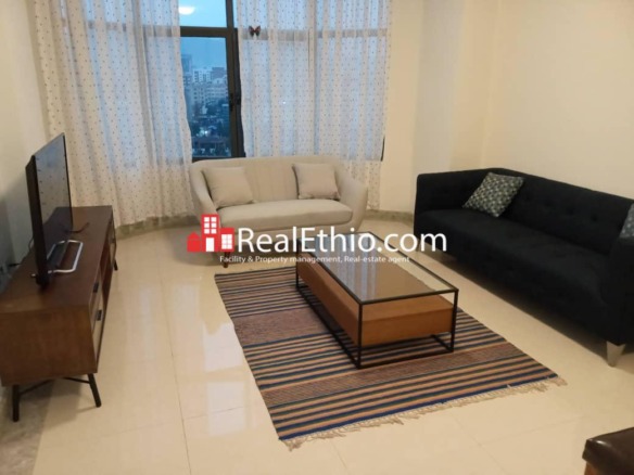 Bole Atlas, Furnished Three bedrooms Apartment for Rent, Addis Ababa.