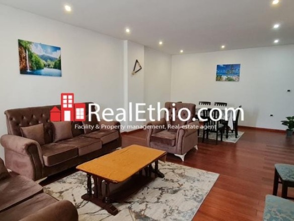 Bole, three bedrooms furnished Apartment for rent, Addis Ababa.