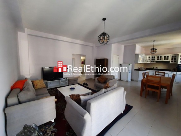 Kazanchis, Three bedrooms Furnished apartment for rent, Addis Ababa, Ethiopia.