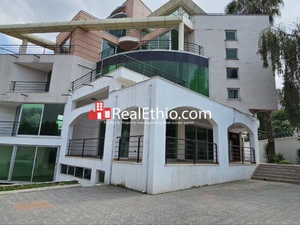 Bole around Edna Mall, G+3+Basement Eight bedroom House or office or building for rent, Addis Ababa.