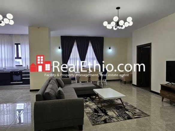 3 Bedrooms Furnished apartment for Rent, Bole Atlas, Addis Ababa, Ethiopia.