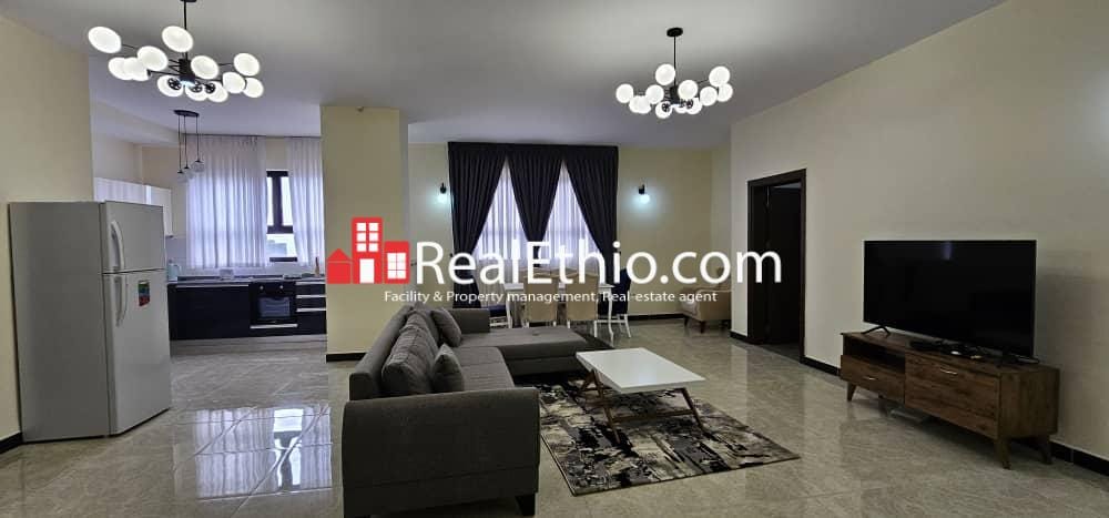 3 Bedrooms Furnished apartment for Rent, Bole Atlas, Addis Ababa, Ethiopia.