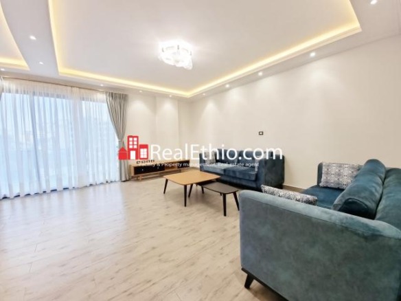 3 Bedrooms furnished apartment for rent, Meskel Flower, Addis Ababa, Ethiopia.