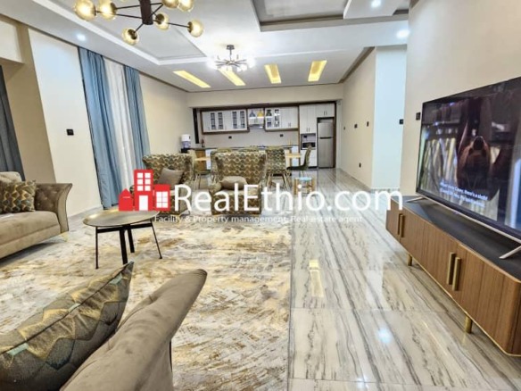3 Bedrooms furnished apartment for rent, Meskel flower, Addis Ababa, Ethiopia.