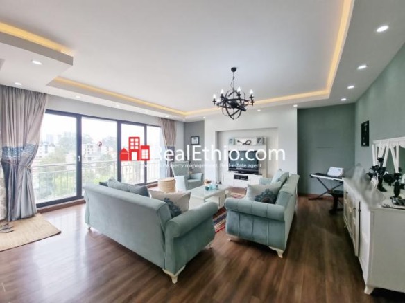 Bisrate Gebriel, 4 bedrooms Furnished Apartment for Rent, Addis Ababa.