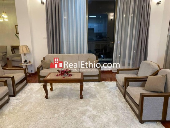 Bole, 3 Bedrooms furnished Apartment For Rent, Addis Ababa.