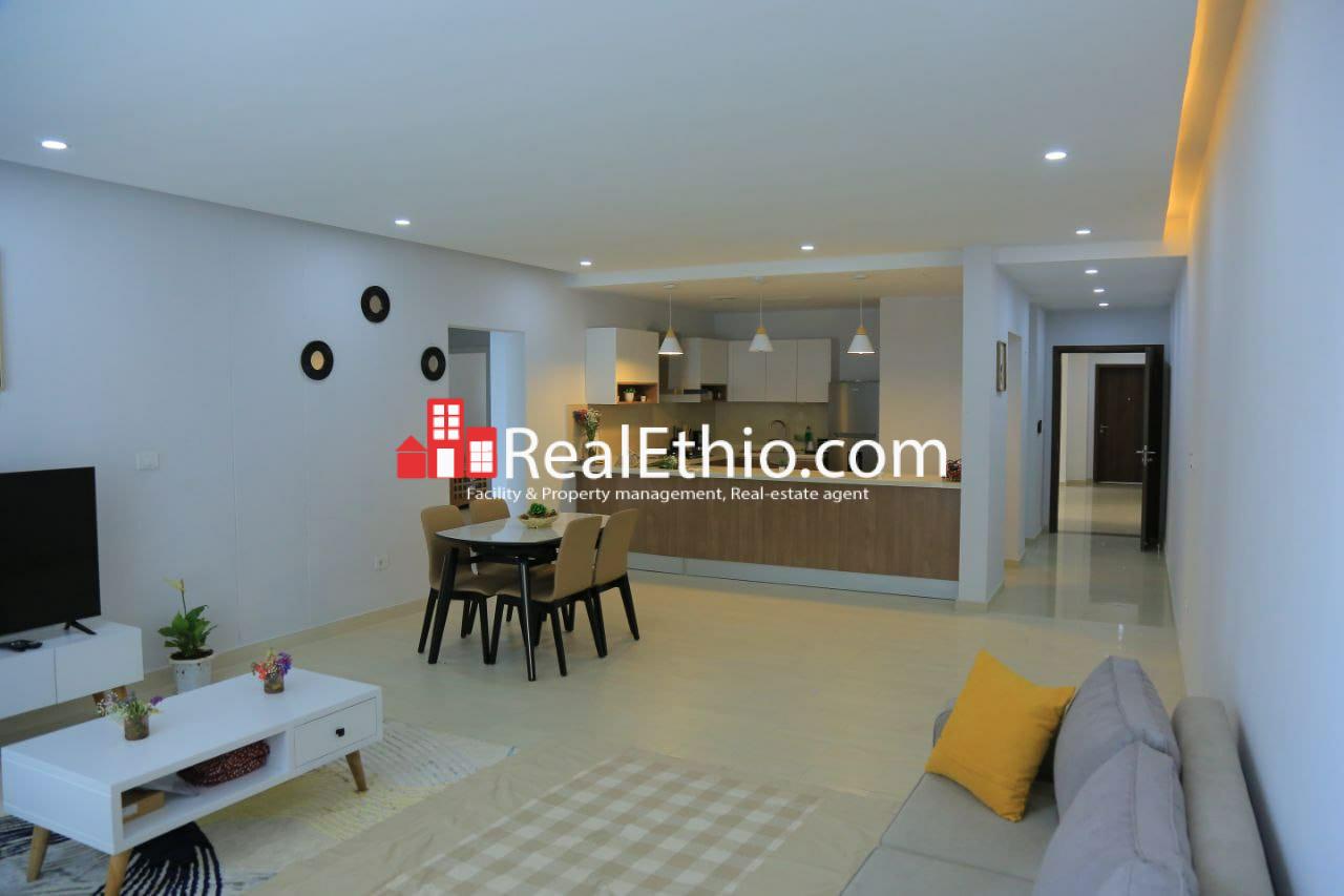 Kazanchis near UNECA, 3 bedrooms furnished apartment for rent, Addis Ababa.