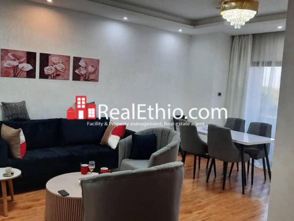 Megenagna, Furnished One bedroom apartment for rent, Addis Ababa.