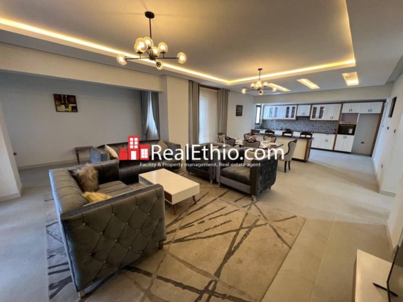 Meskel Flower, Furnished 3 Bedrooms Apartment for Rent, Addis Ababa.