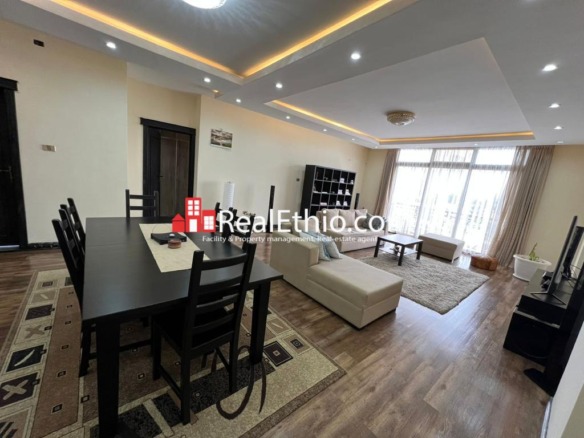 Meskel Square Riche, 3 bedrooms Furnished Apartment for Rent, Addis Ababa.