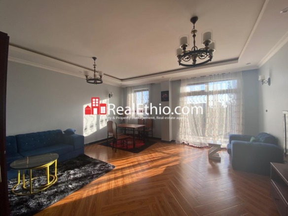 Bole by Ruwanda side, 2 bedrooms Furnished Apartment for Rent, Addis Ababa.