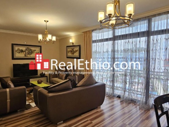Kazanchis, Furnished Three bedrooms Apartment for Rent, Addis Ababa.
