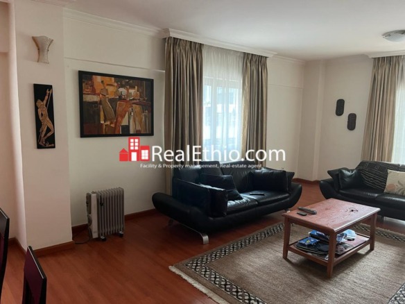 2 Bedrooms furnished apartment for rent, Kazanchis, Addis Ababa, Ethiopia.