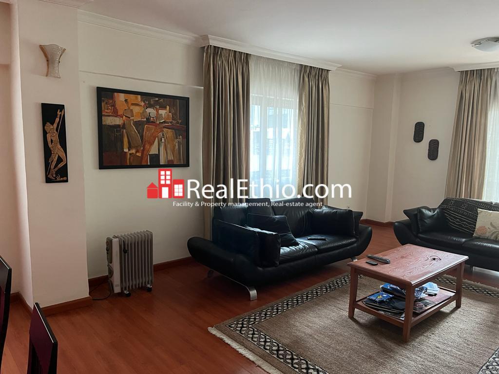2 Bedrooms furnished apartment for rent, Kazanchis, Addis Ababa, Ethiopia.