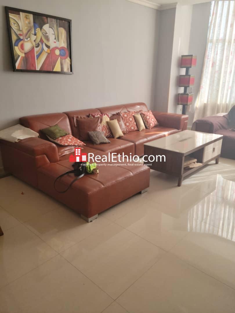 3 Bedrooms Furnished Apartment for Rent, Bole Atlas, Addis Ababa, Ethiopia.