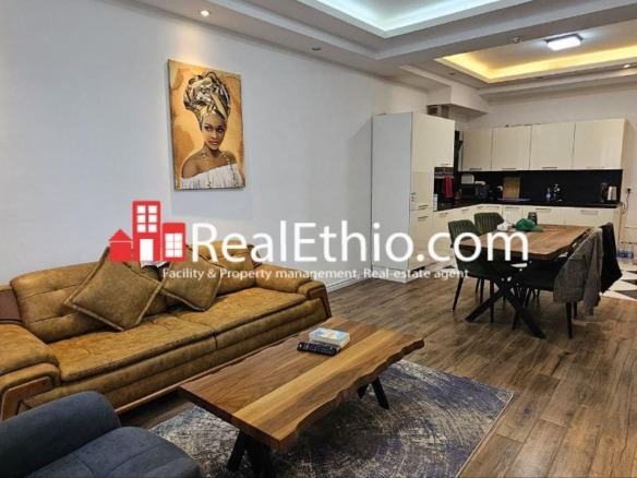 Bole Atlas, Two bedrooms Furnished  Serviced Apartment for Rent, Addis Ababa.