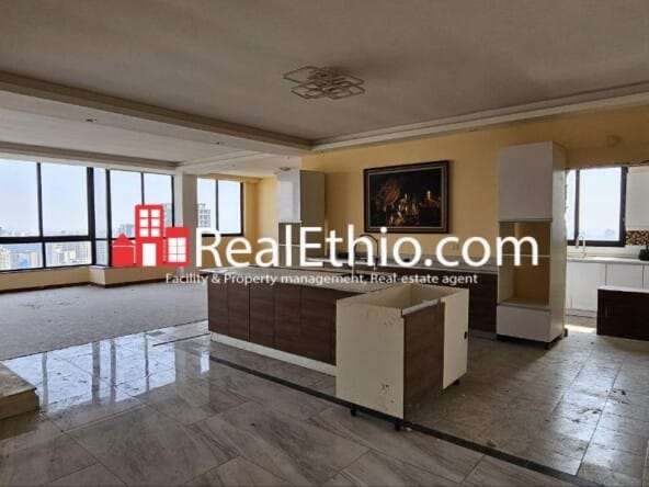 Bole Olympia, 4 bedrooms Duplex Penthouse Apartment for Rent, Addis Ababa.