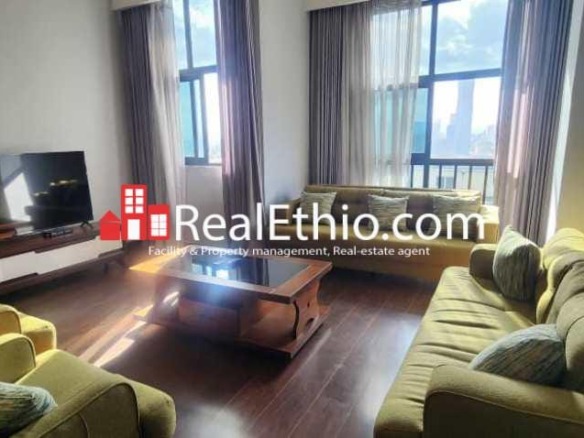 2 Bedrooms fully furnished apartment for rent, Kazanchis, Addis Ababa.
