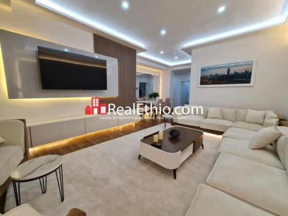 Three bedrooms Furnished Apartment for Rent, Bole Near EU or Atlas, Addis Ababa.