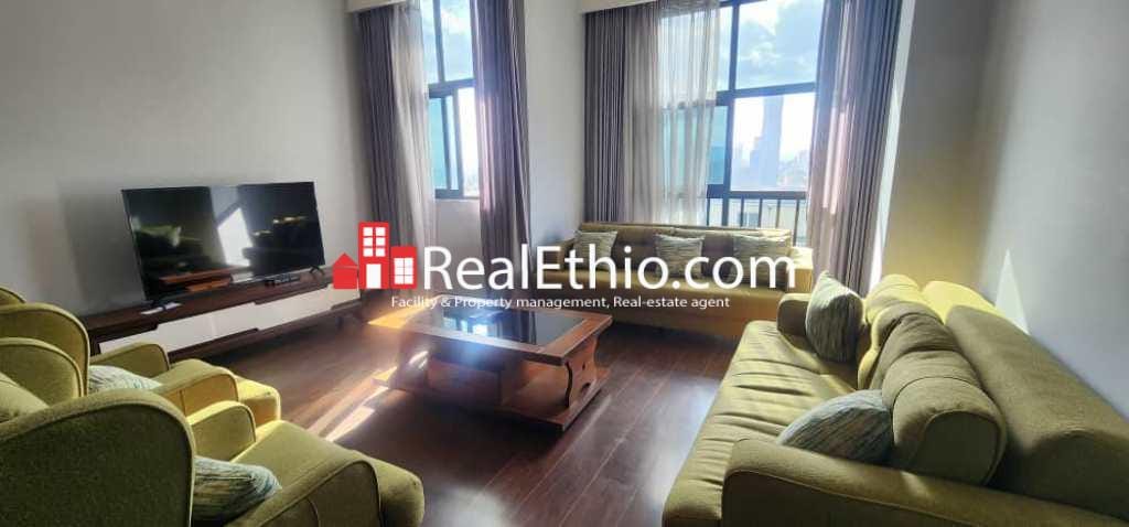 Two bedrooms fully furnished apartment for rent, Kazanchis, Addis Ababa.