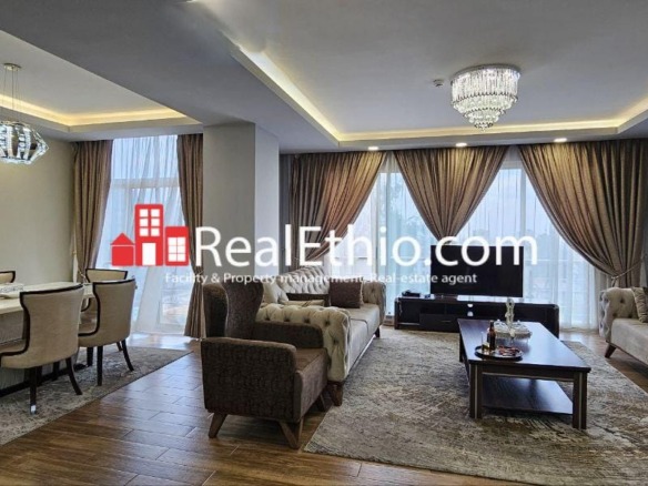 Furnished Three bedrooms Apartment for Rent, Bisrate Gebriel, Addis Ababa.