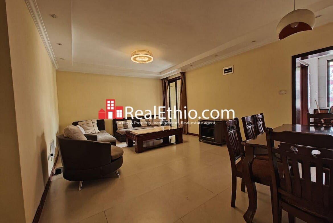 Furnished 3 bedrooms Apartment for Rent, CMC Tsehay Real Estate, Addis Ababa, Ethiopia.