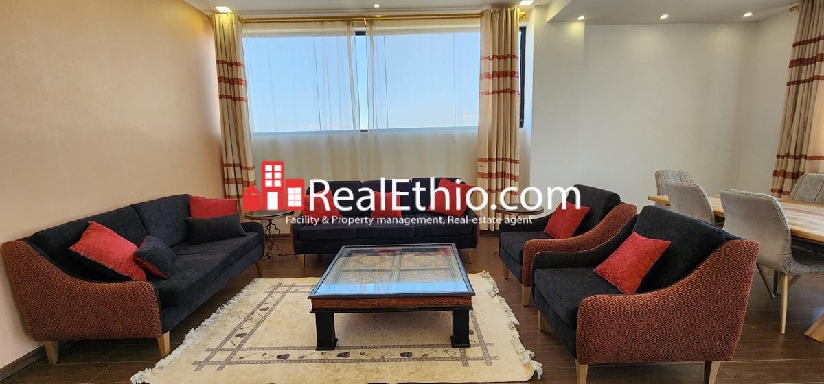 3 Bedrooms Furnished apartment for rent, Bole, Addis Ababa.