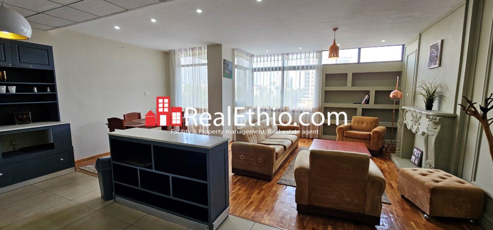 3 Bedrooms Furnished Apartment for Rent, Bole Atlas, Addis Ababa, Ethiopia.