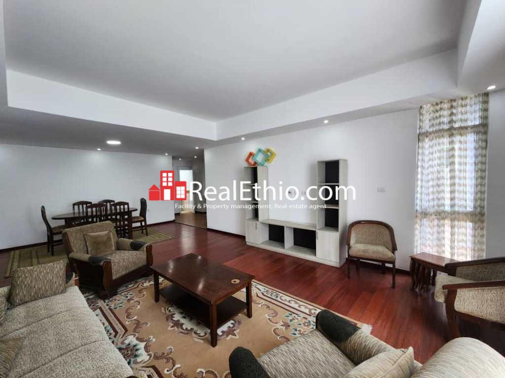 3BR furnished apartment for rent, Bole Atlas, Addis Ababa, Ethiopia.