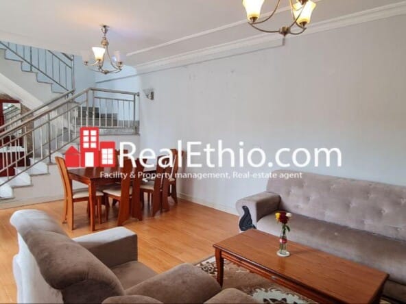 Furnished G+1 Three bedrooms House for Rent, Bole, Addis Ababa, Ethiopia.