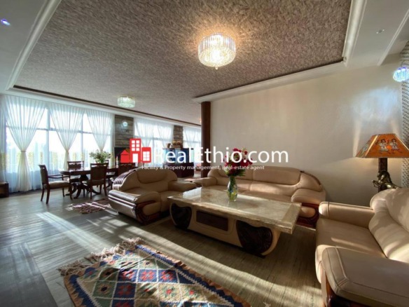 Three bedroom Furnished Apartment for Rent, Kebena Top view, Addis Ababa, Ethiopia.