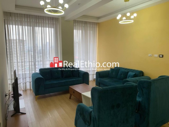 2 Bedrooms Furnished Apartment for Rent, Bole Olympia, Addis Ababa, Ethiopia.