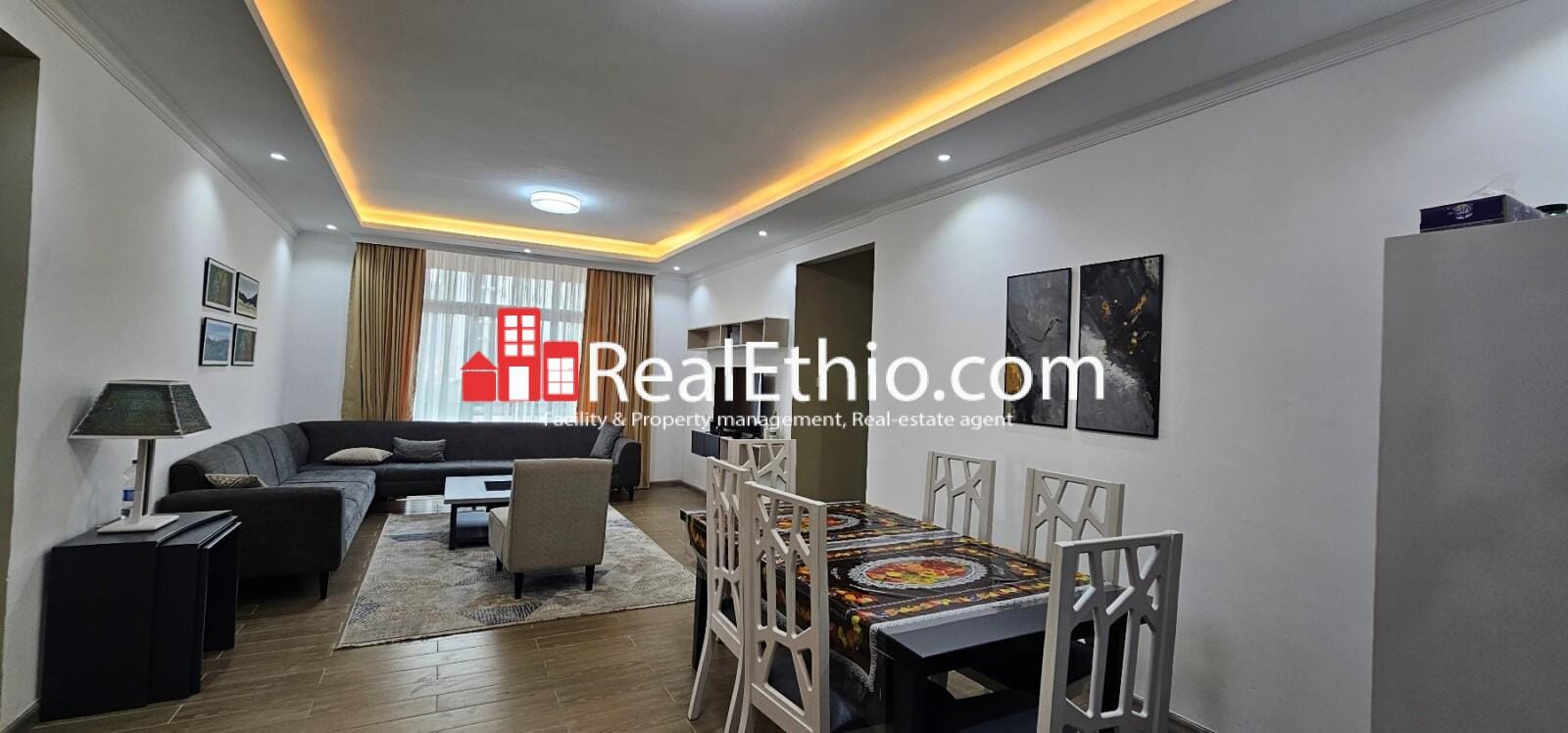 3 Bedrooms fully furnished apartment for rent, Bole Olympia, Addis Ababa, Ethiopia.