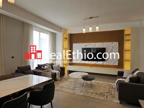 3 Bedrooms fully furnished apartment for rent, Bole Rwanda, Addis Ababa, Ethiopia.